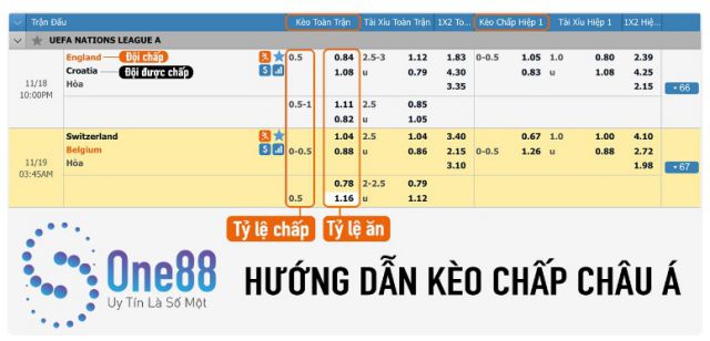 Tỷ lệ kèo Vip