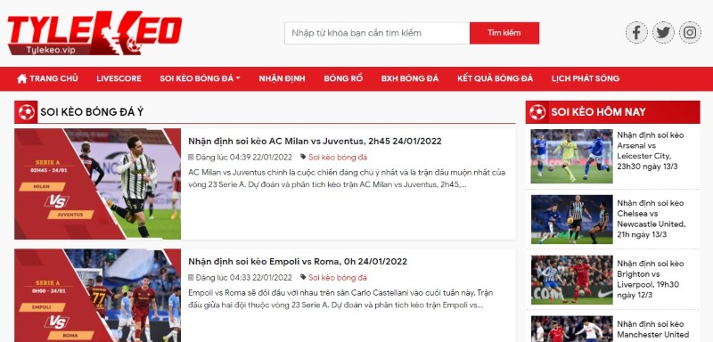 Tỷ lệ kèo Vip
